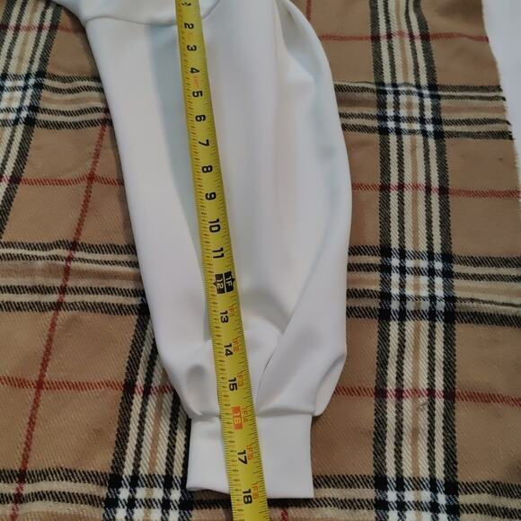 ASOS White/Black Mini Dress with Lace Up Corset Detail and Balloon Sleeves 6 - Picture 8 of 11